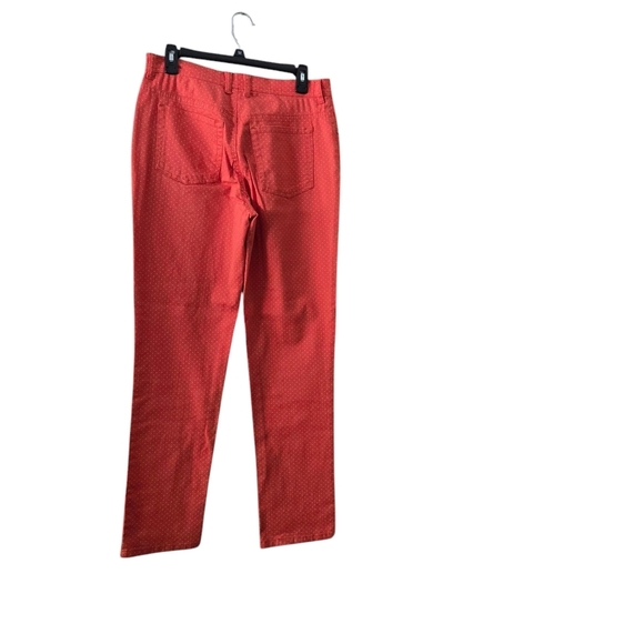 🌼3 for $15🦋 CHARTER CLUB Jeans orange Swiss dot size 6 regular straight leg - Picture 2 of 7